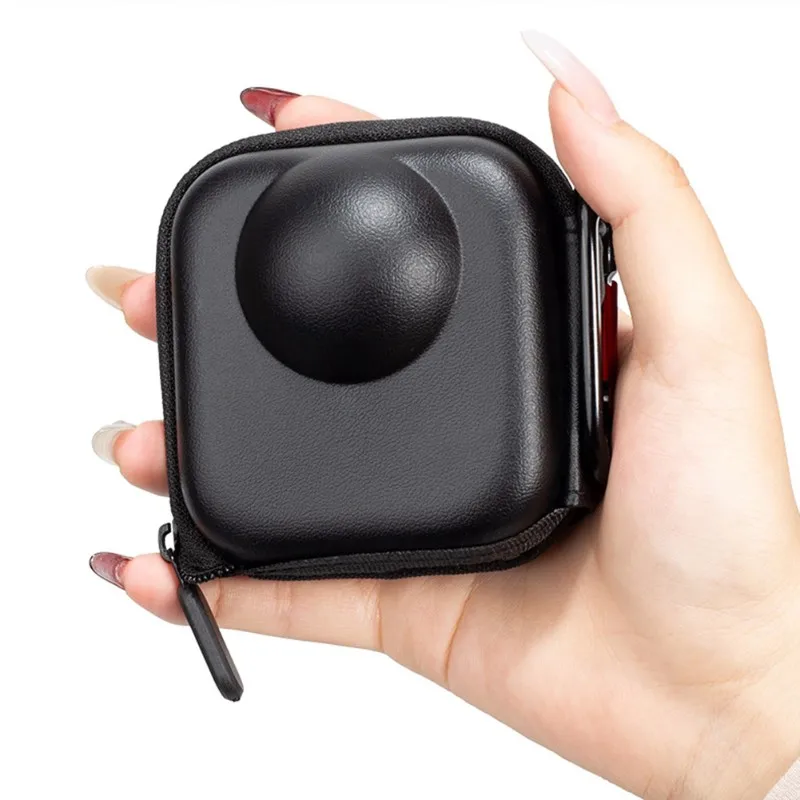 AB25-Case For Gopro Max 2 Mini Bag Panoramic Sports Camera Protective Pouch Portable Storage Case Half Zip+ Lock