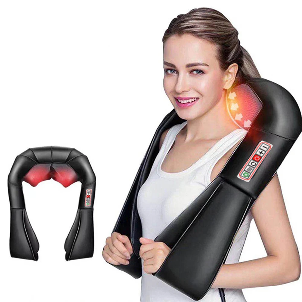 Electrical Shoulder massager  Shiatsu Back Neck Body Kneading Massage shawls Car Home relax