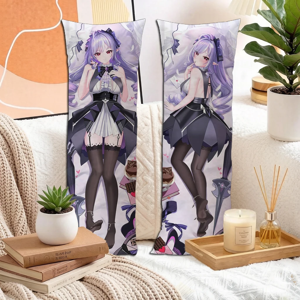 Anime Lilac Hair Gothic Girl Dakimakura Pillowcase Double Sided Long Body Pillow Cover For Otaku Home Decor Gift