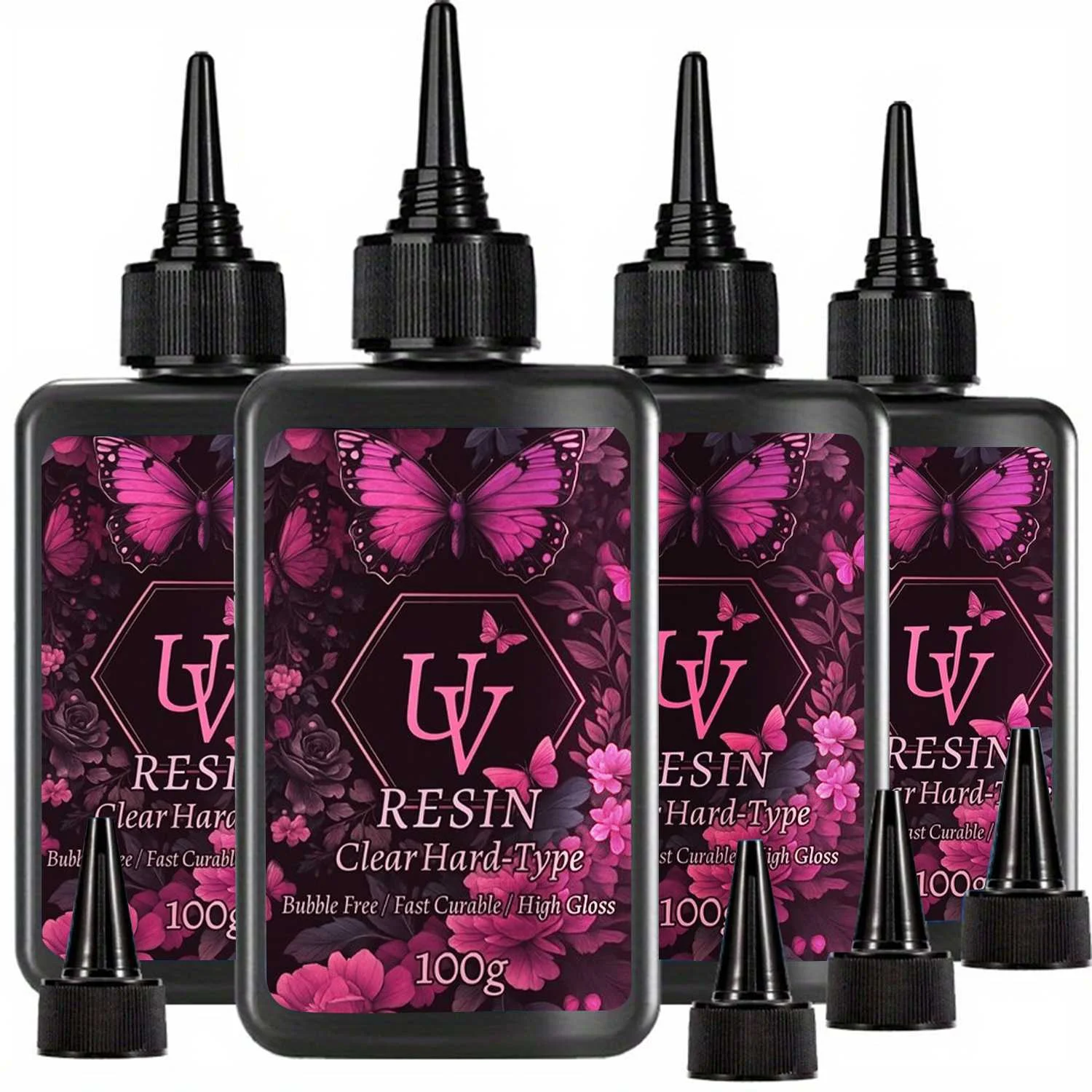 

UV Resin Highly Transparent Valentine's Day Style Butterfly Pattern UV Glue, Waterproof Curing Curing Epoxy Resin DIY Handmade