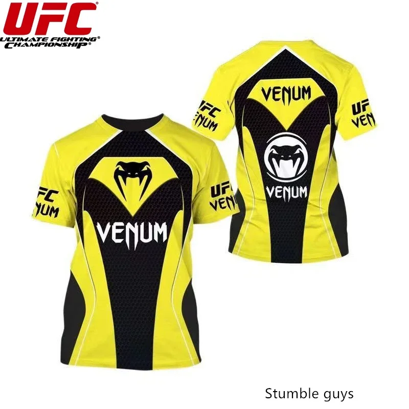 

Мужская спортивная футболка UFC: дышащая, быстросохнущая, для ММА, повседневная, для подростков