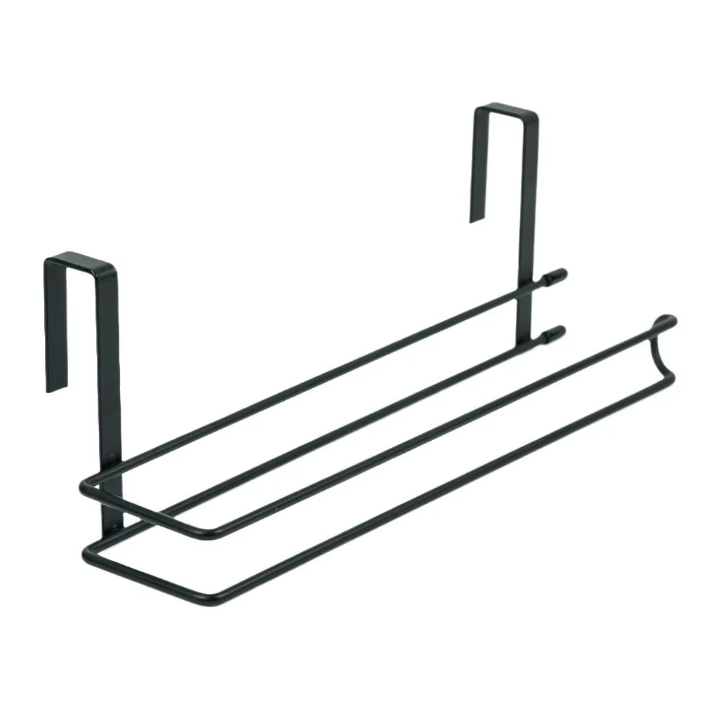 Soporte para paños de cocina, colgador de paños de acero al manganeso sin perforaciones, soporte creativo de pared para rollos de papel, estante de almacenamiento de paños
