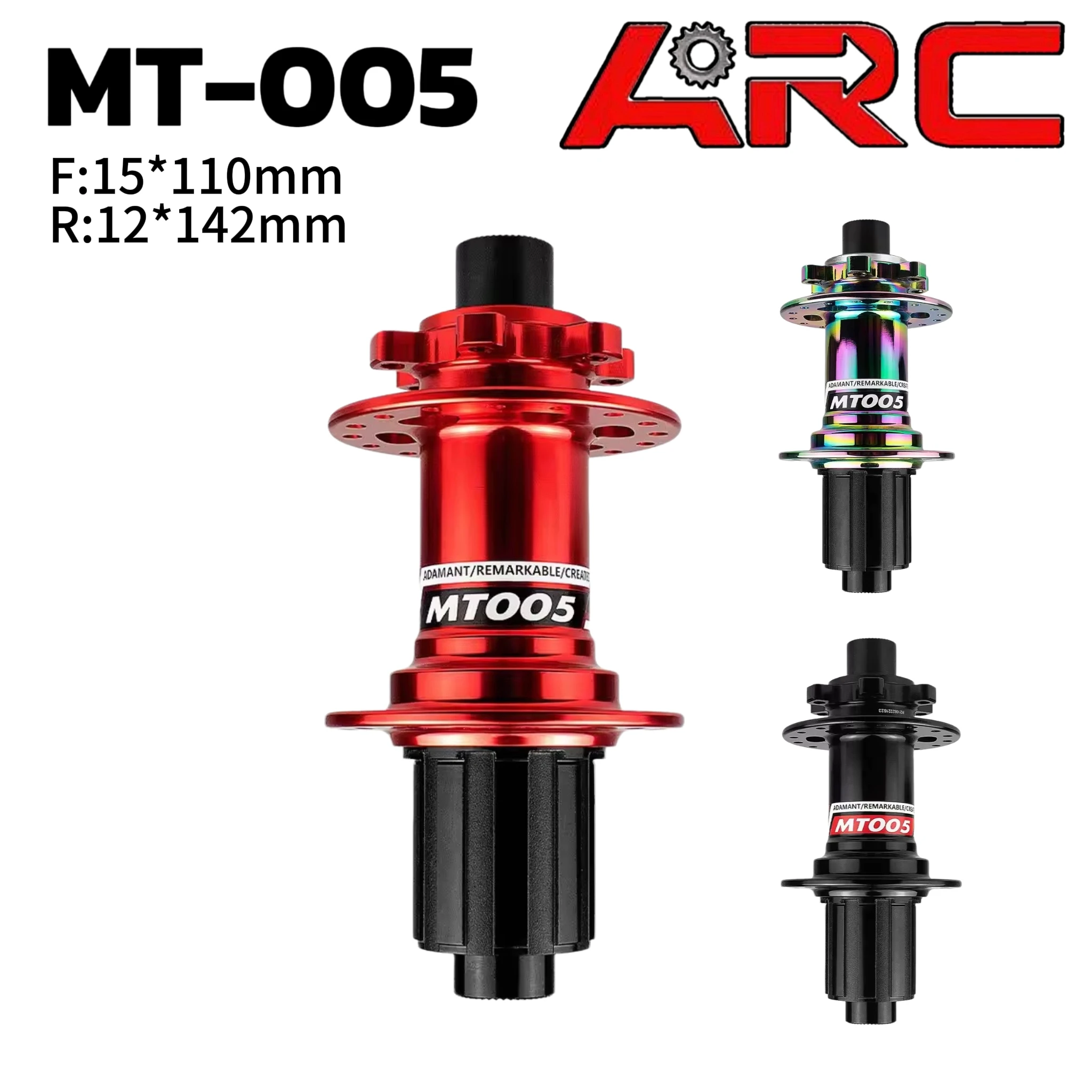 

ARC MT005 Thru Axle Mountain Bike Hubs 32H 6-Bolt Disc Brake HG Micro Spline 8-11 Speed Aluminum Alloy
