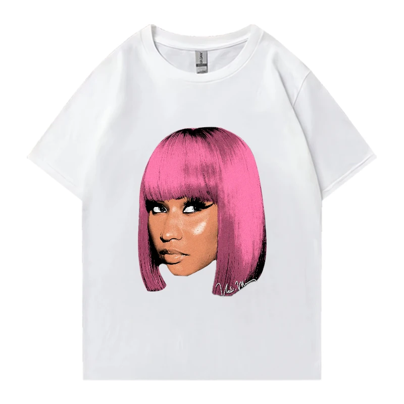 Rapper Nicki Minaj vintageT shirt Men Women ' s Fashion O-Neck Hip Hop streetwear Loose Tops short sleeve Unisex Cotton T-shirts