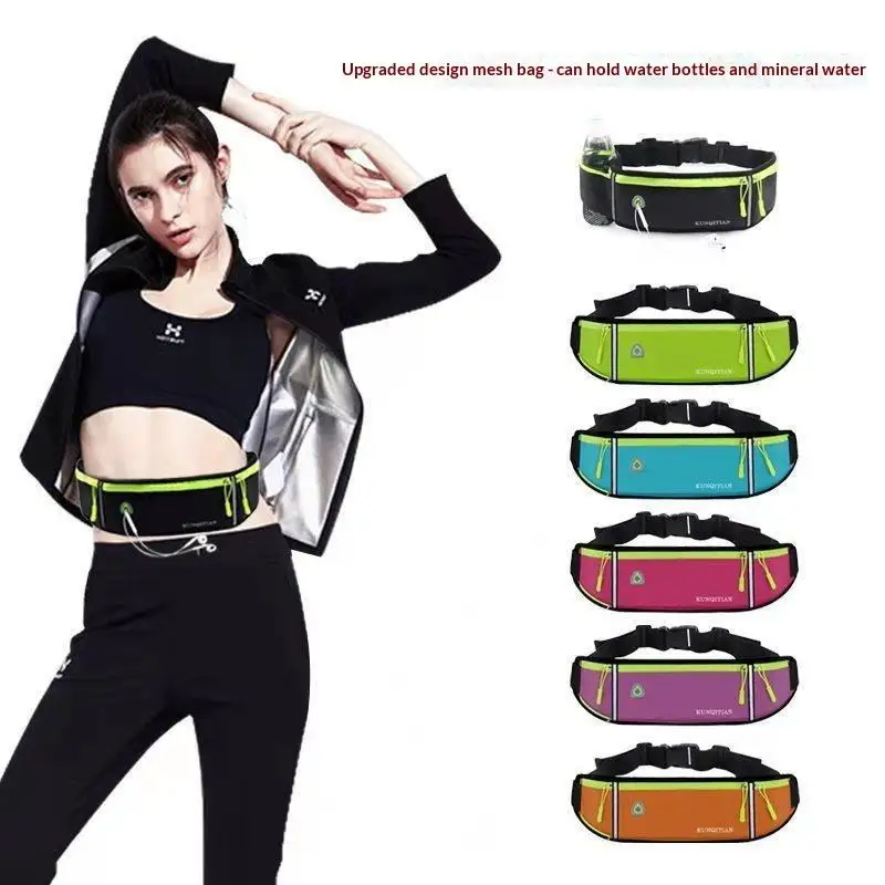 Lightweight Portable Reflective Waterproof Sports Waist Bag Headphone Hole For Running Outdoor Activities