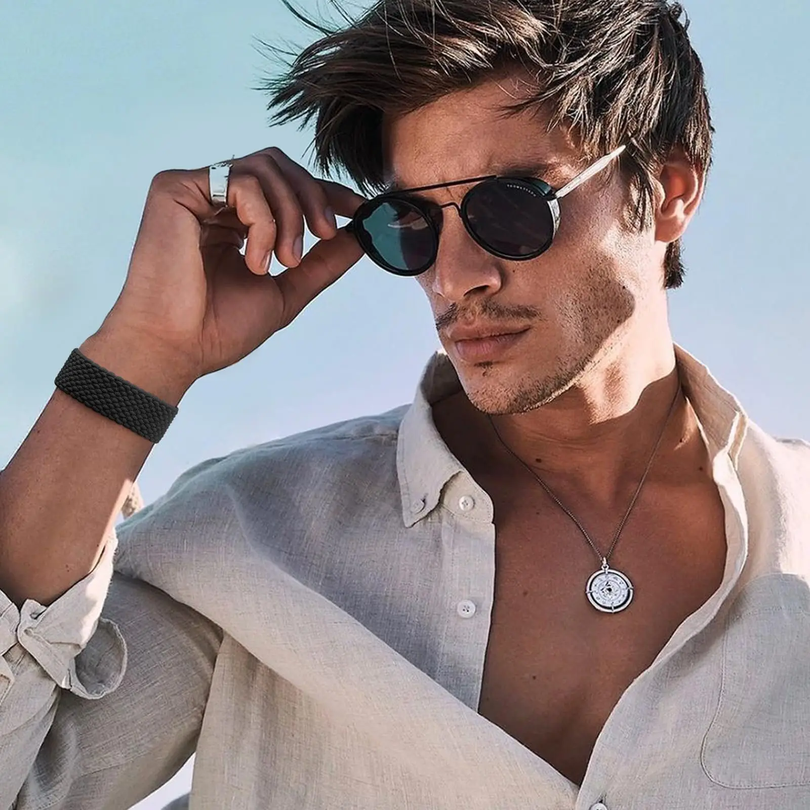 حزام مضفر لساعة أبل 44 ملم 45 ملم 40 ملم 41 ملم 42 ملم 38 كوريا سوار نايلون iWatch سلسلة 3 5 SE 6 7 8 9 Ultra 2 49 ملم