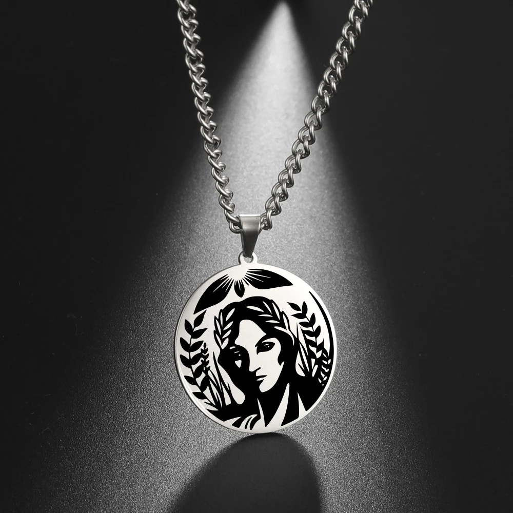Dawapara Vintage antike griechische Krieger Anhänger ägyptische Göttin Athene Aphrodite Artemis Apollo Symbol Edelstahl Amulett – Detail 30