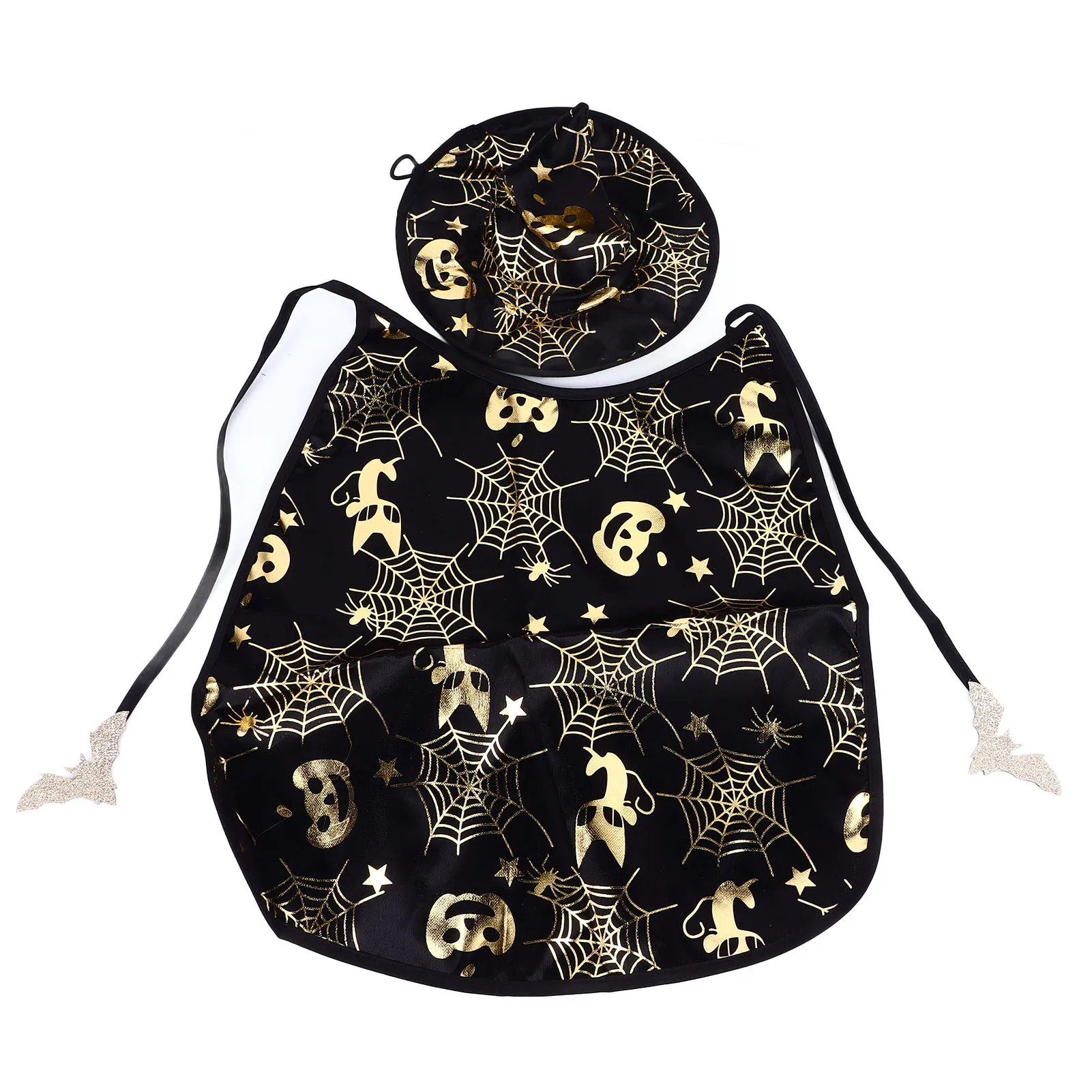 مجموعة رأس اليقطين للحيوانات الأليفة للهالوين نمط شبكة العنكبوت قابل للتعديل مجموعة أزياء الحيوانات الأليفة الغامضة لتجمعات الحيوانات الأليفة #3