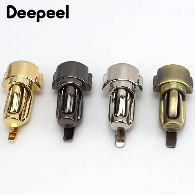 2/5Pcs Deepeel Metal Twist Turn Lock Snap Locks Buckle Handbag Decor Closure Clasp DIY Bags Replacement Hardware Accessory