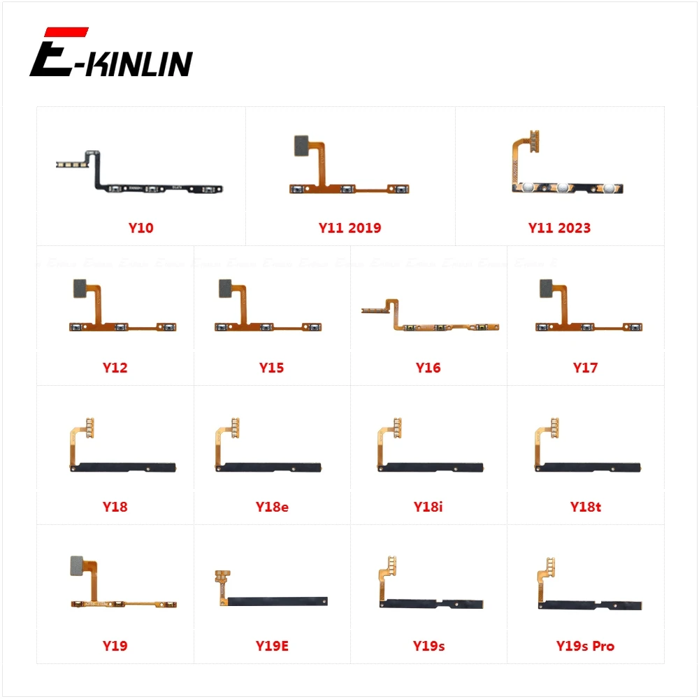 Power ON OFF Button Flex Cable For Vivo Y10 Y11 Y12 Y15 Y16 Y17 Y18 Y18e Y18i Y18t Y19 Y19E Y19s Pro Volume Key Parts