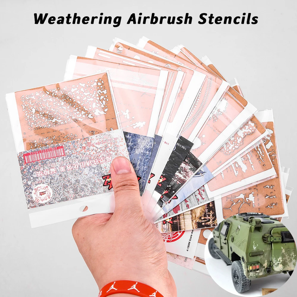 DIY Model Making Weathering Airbrush Stencils Tools Spray Paper for 1/35 1/48 1/72 Scale Modification Kit Accessories 1pc