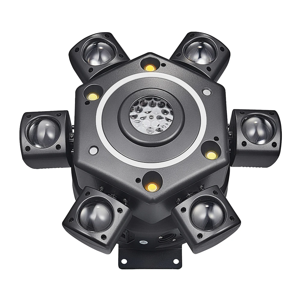 100w Disco Beam Pattern Party Light 6arm Rotating Stage Light Beam +Laser+ Strobe+ Led 4in1 Multi-function Moving Head Light
