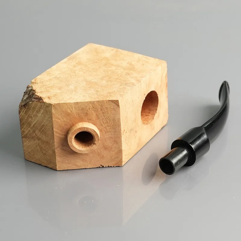 DIY Pipe Making Tobacco Pipe Special Use  Wood Block With Acrylic Mouthpiece And Four Types Choose Luxury Meaningful Gifts