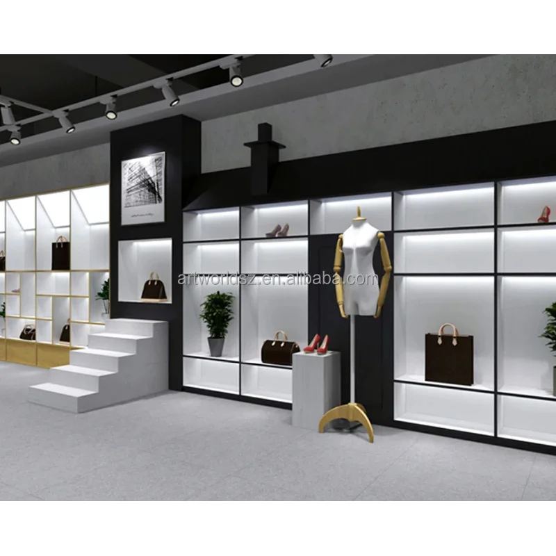 custom.Artworld Displays Custom Luxury Tabletop Handbag Store Showcase Rack Retail Fixtures Clutch Bags Display Cabinet