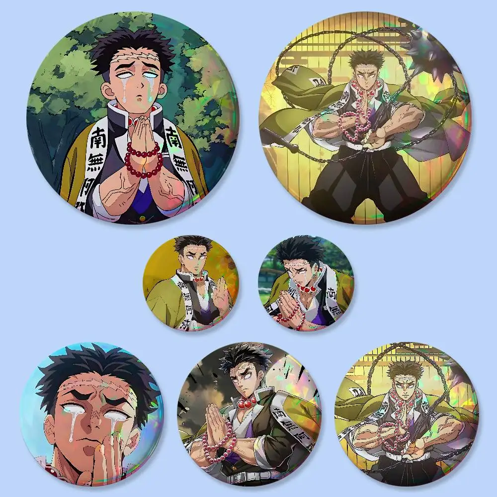 Anime H-Himejima Gyomei Badges Button Round Creative Pin Brooch Badge Bag Decor Accessories Fans Collect Friends Gifts