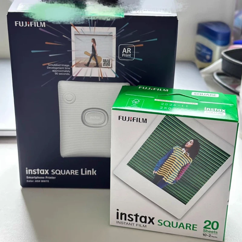 Impresora portátil Fujifilm de 4 pulgadas con eslabones cuadrados, impresora fotográfica móvil, impresora Fujifilm Instax, impresora de cámara de regalo, imagen única