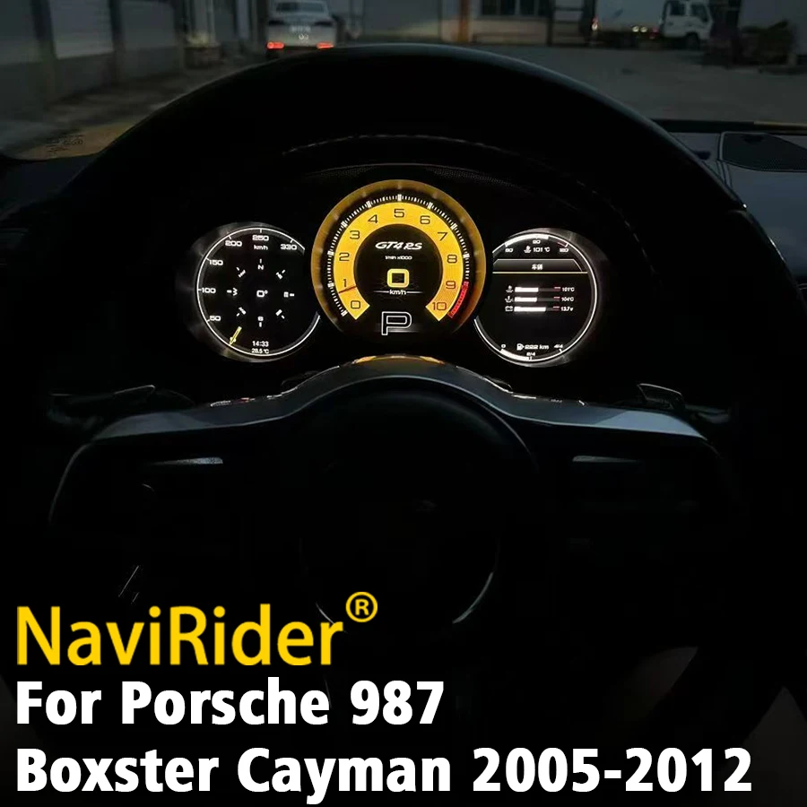 Linux System LCD Instrument Panel Cluster For Porsche 987 Boxster Cayman 2005-2012 Digital Dashboard Speedometer Virtual Cockpit