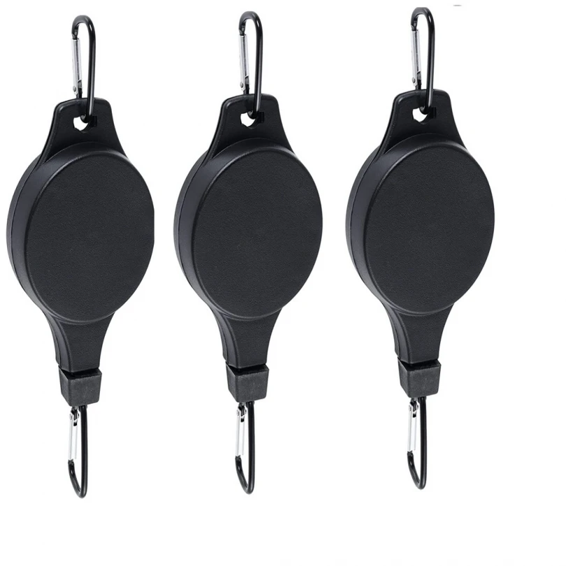 3pcs Retractable Adjustable Heavy Duty Plant Hook Pulley for Garden Baskets / Bird Feeder Plant Hanging Pulleys