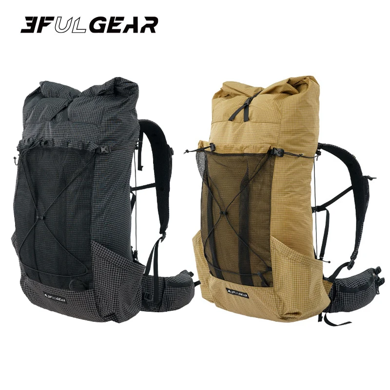 3FULGEAR  35+10L Backpack Aluminum Alloy Carbon Fiber Back Frame Ultra-light Climbing Hiking Travel Backpack