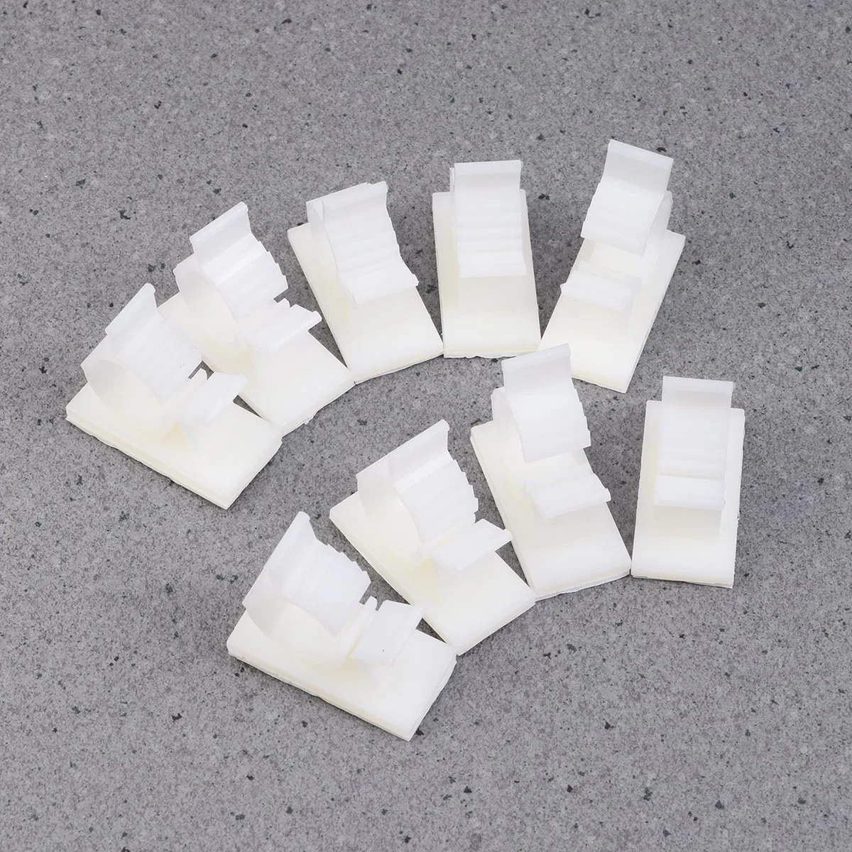 

20Pcs Wire Clips Adhesive Cable Clamps for Cord Management Holders on Wall Desktop Laptop Cables White L