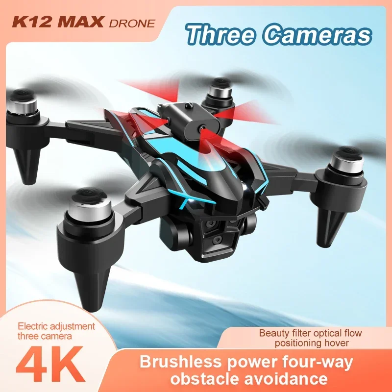 

2024 K12MAX Drone Professional 4K HD Camera Aerial Photography Brushless Motor WIFI Lifting Obstacle Avoidance RC Quadcopter