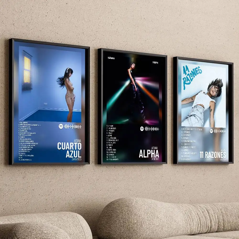 ملصق Aitana Cuarto Azul ملصق فني ذاتي اللصق مقاوم للماء لغرفة المقهى والبار #1