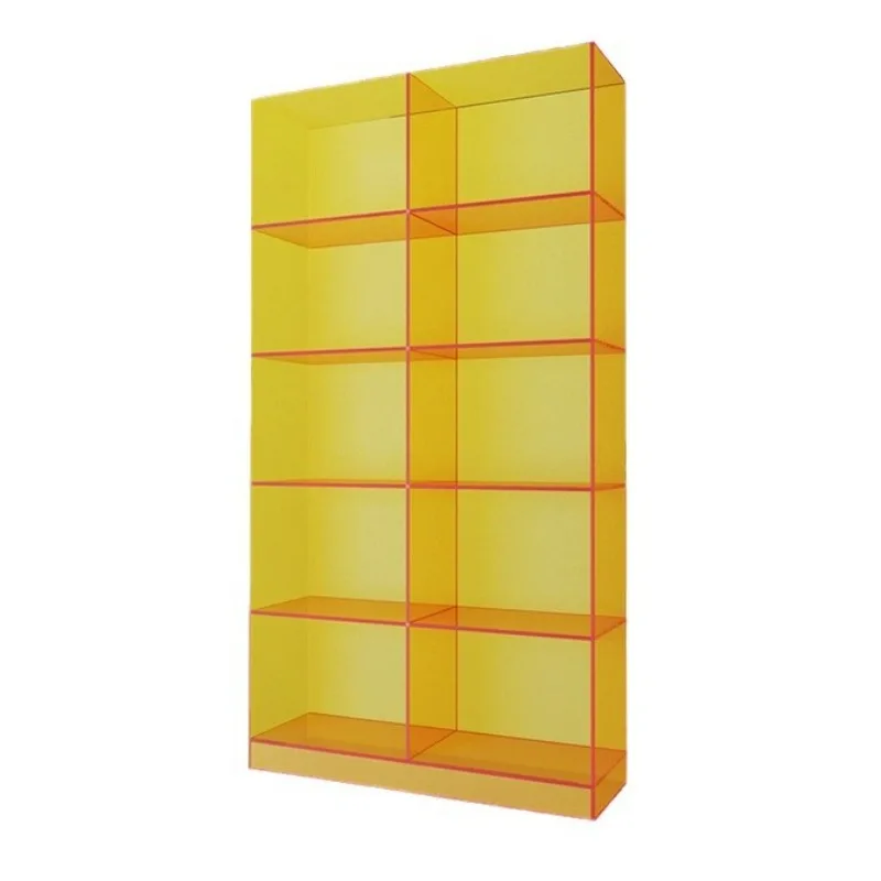 Acrylic light luxury internet-famous bookshelf floor-standing storage rack, bookcase living room multi-layer storage cabinet