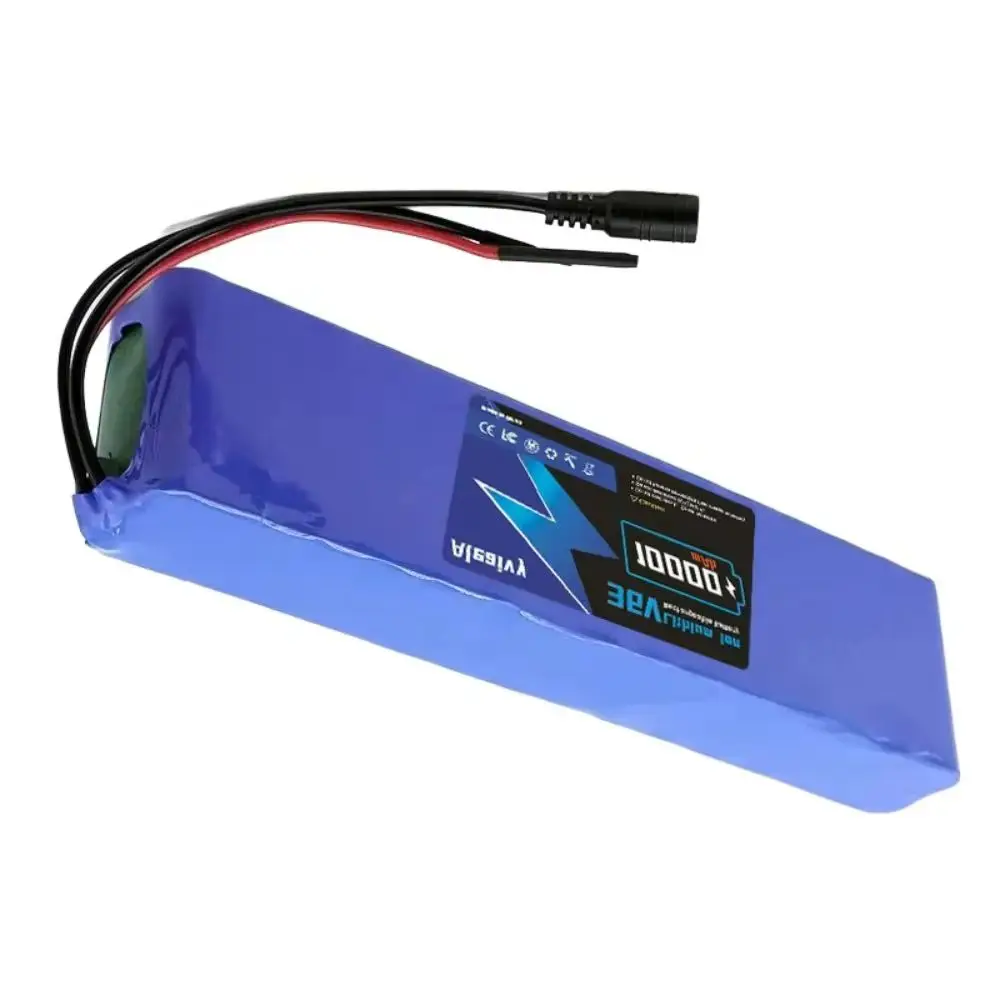 

Rechargeable 36V 10000mAh 10S3P 18650 Lithium Battery Pack with BMS - 500W Modified Electric Scooter Compatible.
