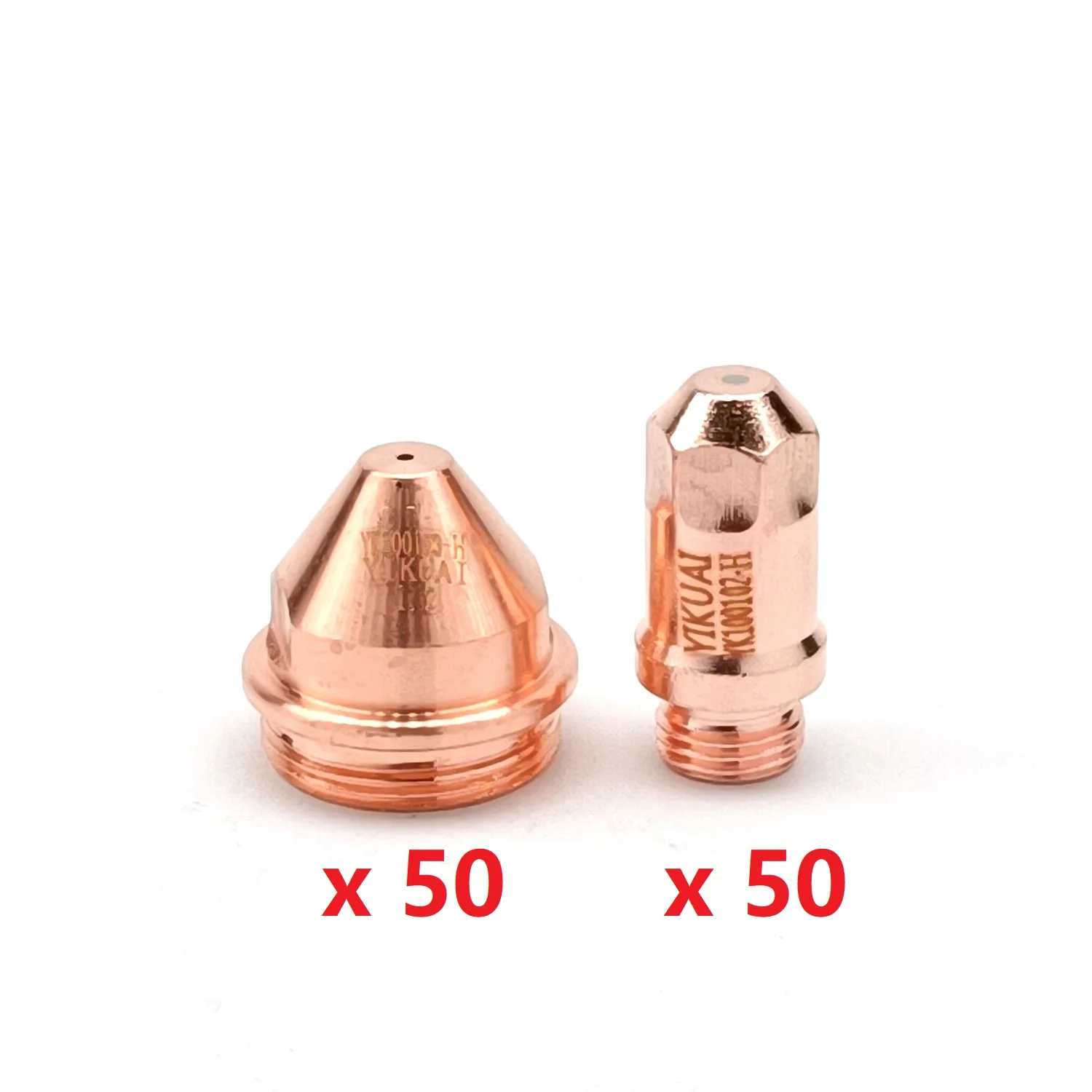 

50 Tip 50 Electrode YGX100A Yueyang CNC Plasma Torch Nozzle YGX-100 YK-100 YK-100H YGX100 100103 100102 YGX100103 YGX100102