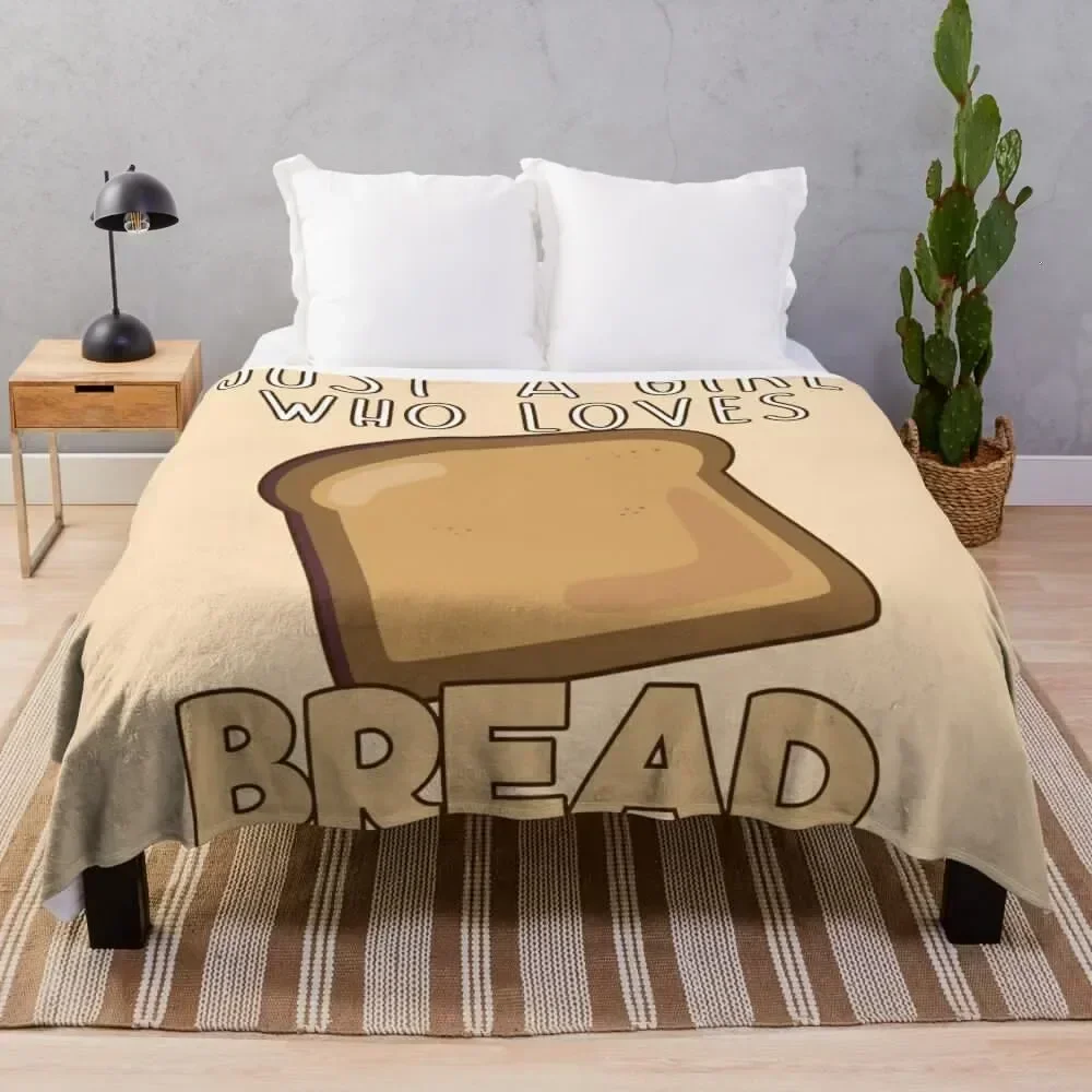 

Just A Girl Who Loves Bread. Throw Blanket Soft Solid Color Blanket for Couch Bed
