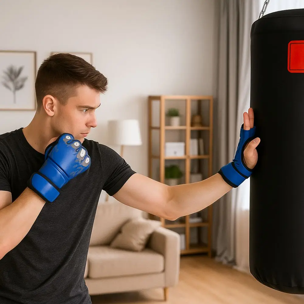 

Защитное снаряжение, профессиональные боксерские перчатки, износостойкие тренировочные перчатки с половиной пальца, утепленные перчатки с набивкой, тренировочные перчатки