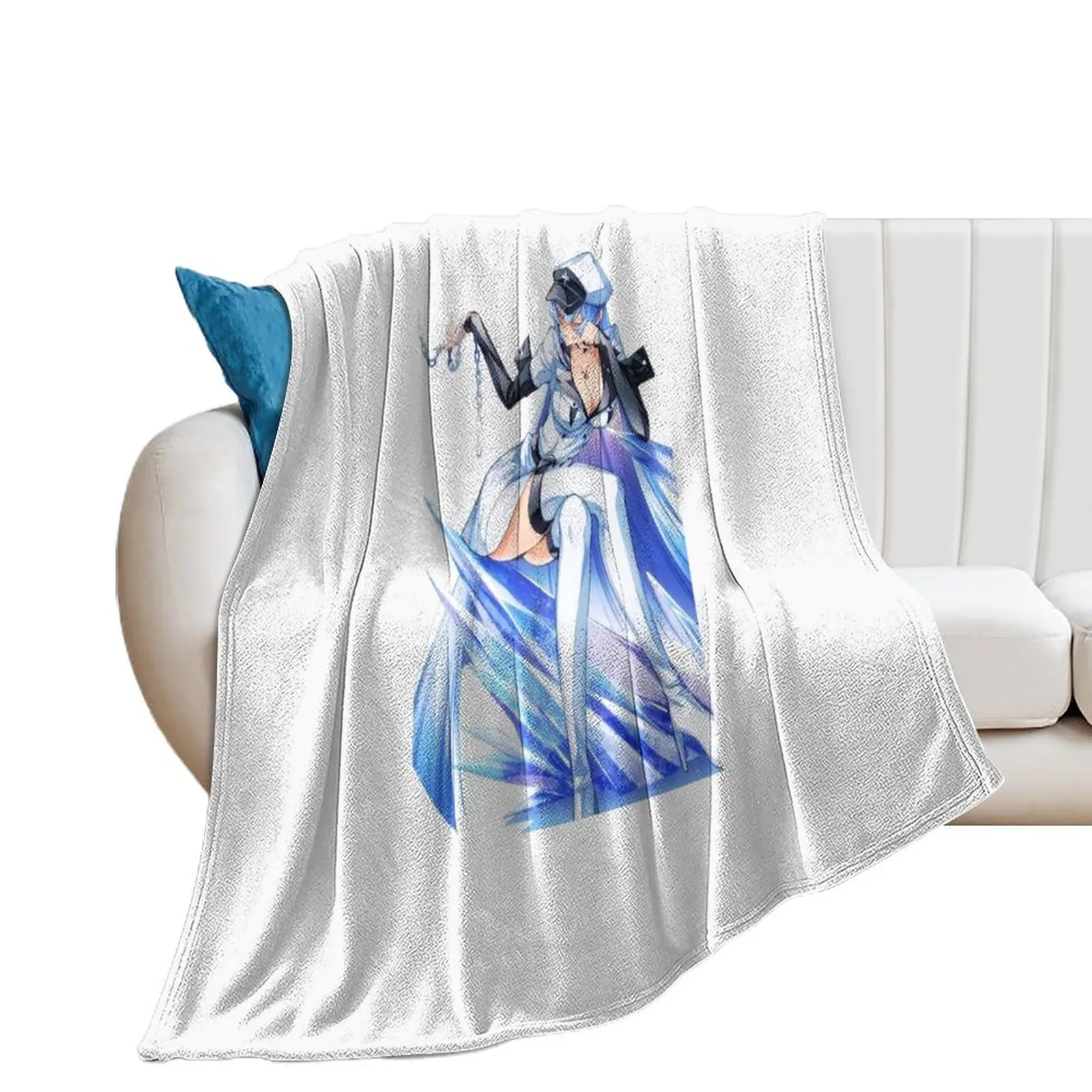 Esdeath manga Waifu : Akame ga Kill Throw Blanket Luxury Brand Soft Plaid Thins Blankets