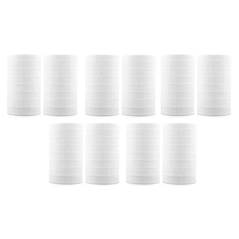 ABFU-80 Pack Wide Mouth Mason Jar Lids,Plastic Storage Caps For Canning Jars,Leak-Proof And Anti-Scratch Resistant Surface