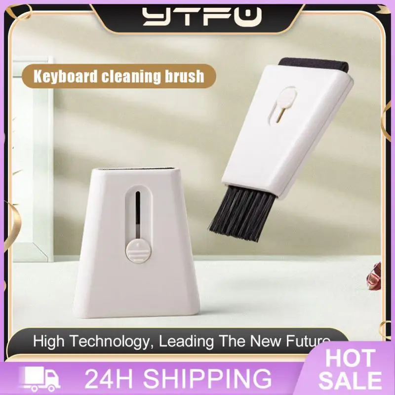 접이식 더블 헤드 컴퓨터 키보드 클리너 브러시, 휴대용 청소 도구, 화면 닦기, 더블 헤드 청소 키트