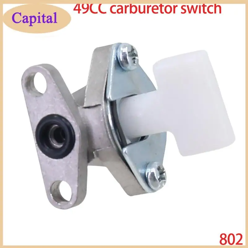 Black White By Random Carburetor Aluminum Fuel Tank Switch Fuel Valve Faucet Oil Switch For 49CC Mini Moto Pocket Bike Carb