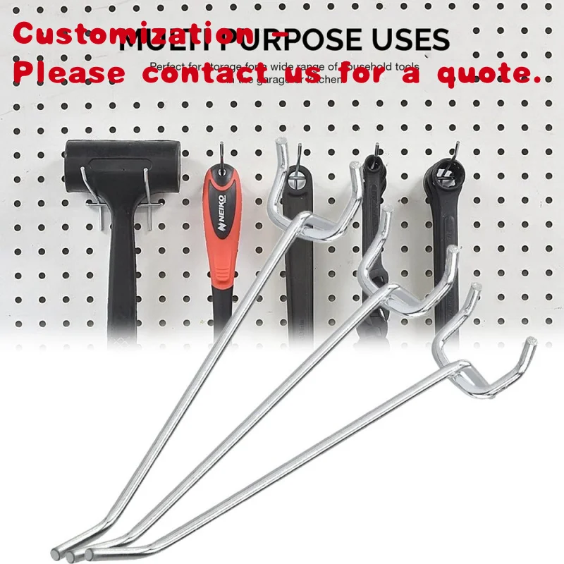 

custom.Supermarket Hardware 3.2mm/3.8mm Wire 10~25cm Length Metal Grid Wall Display Hooks Shelf