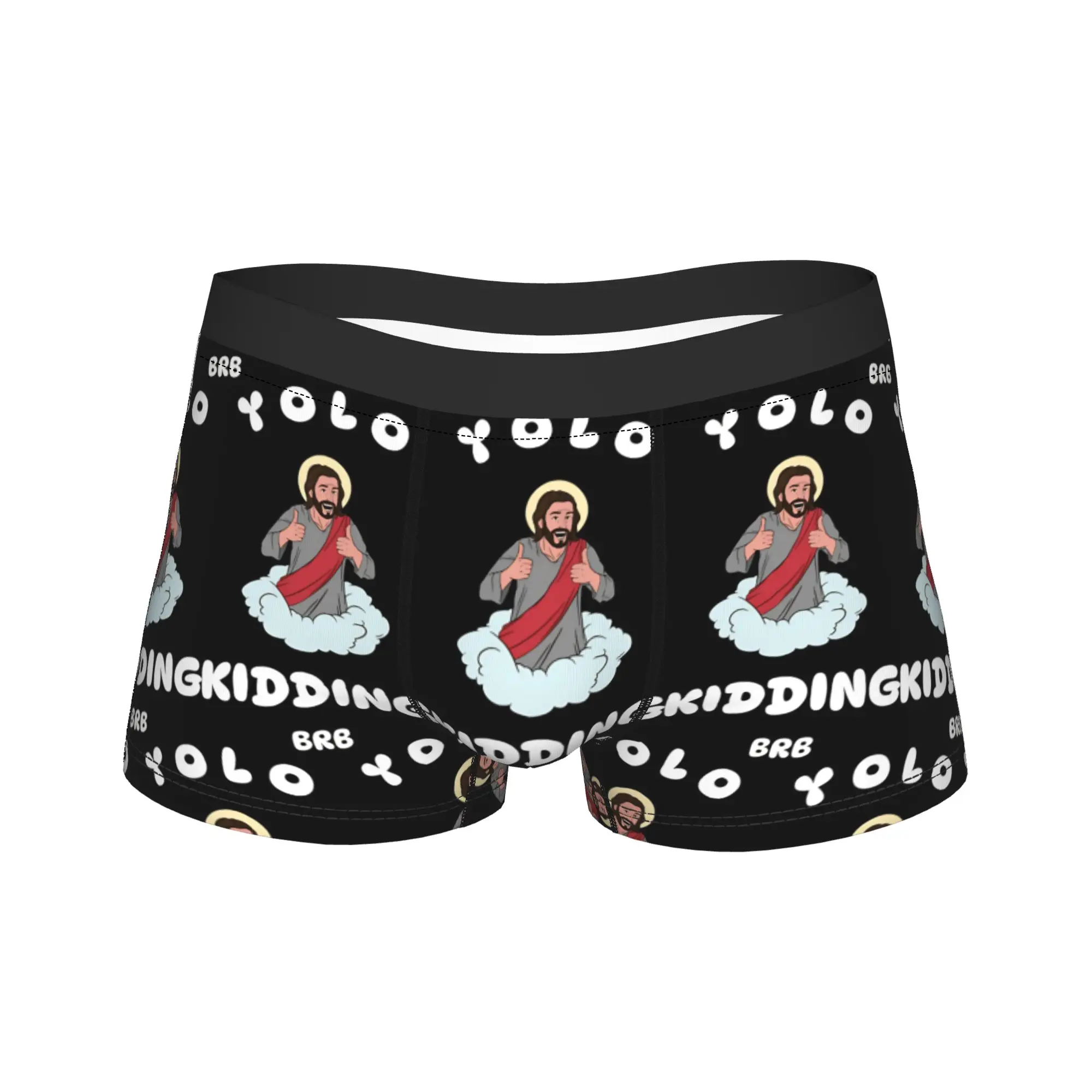 

Easter Yolo Jk BRB Jesus Shorts Briefs Underwear Trenky Man Breathable Boxer Shorts Custom Plus Size Panties