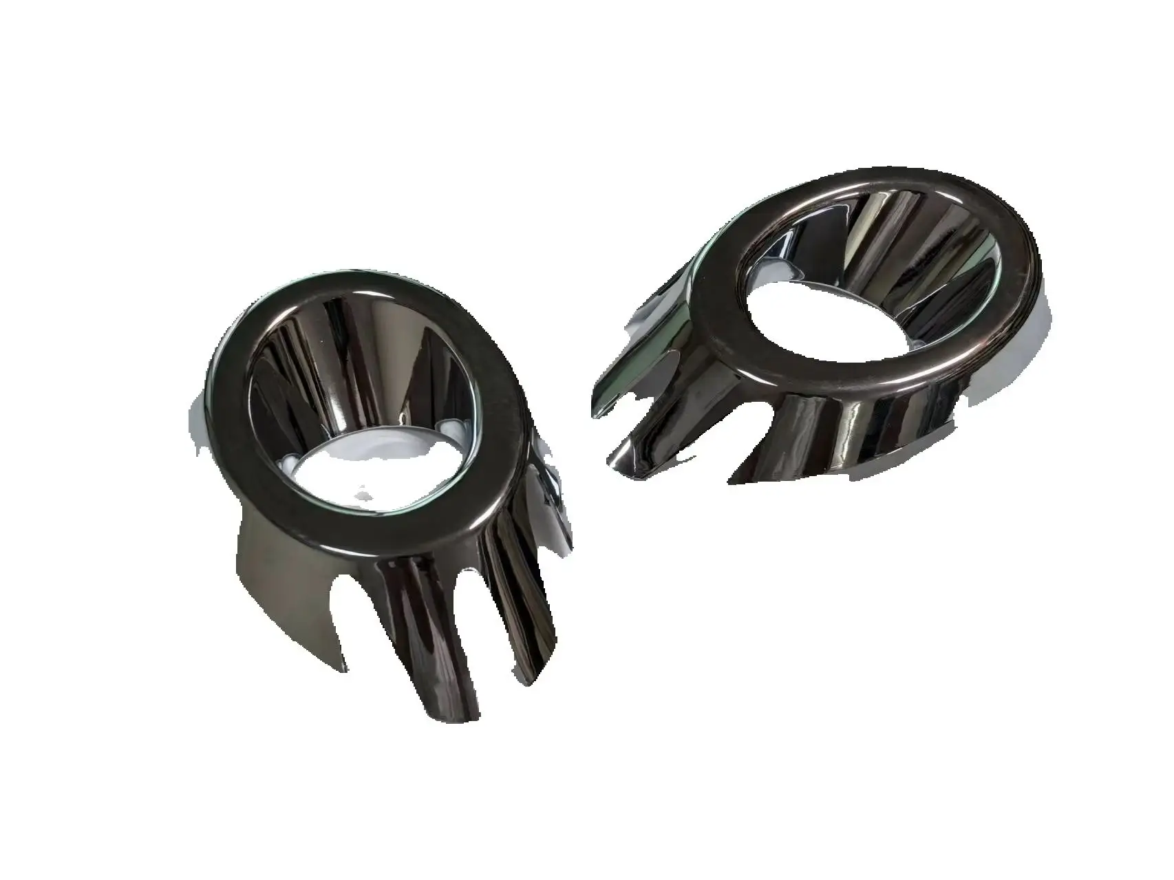 A PAIR Chrome Front Fog Light Cover for Citroen C4 Saloon Sedan Coupe 2004-2007