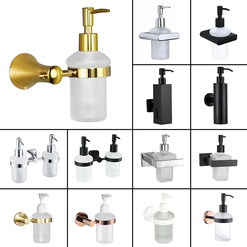 

Wall Mounted Soap Dispanser Stainless Steel Soap Dispensers Detergent Kitchen Cleaner Pump Bottle Soap Bathroom Wall Dispenser