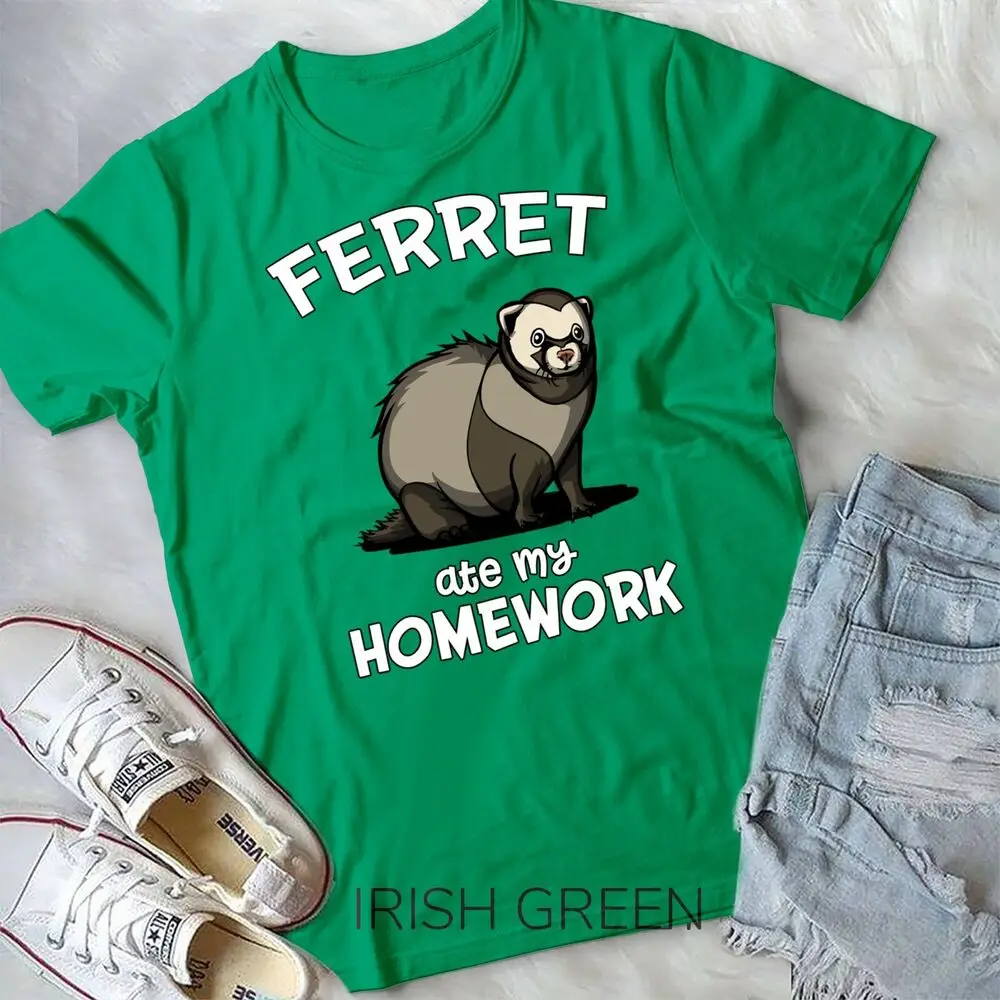 Ferret Ate My Homework Cute Pet Unisex T-shirt