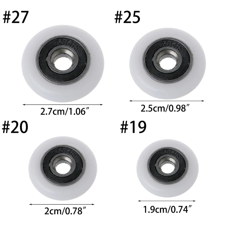 8 sztuk/zestaw szafka wannowa-koło rolkowe akcesoria do prysznica łożysko-koło rolkowe