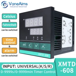 Time Thermostat Temperature Controller XMTD-608 RTD TC Input SSR Relay Dual Output PID Thermoregulator 220v with Timer Control