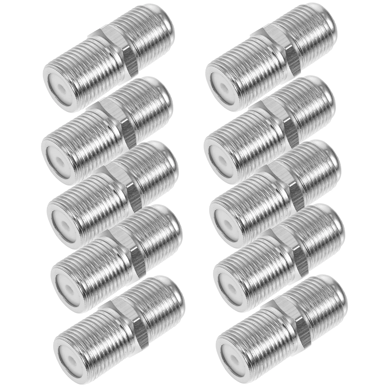 

10pcs Cable Connectors All Bronze Extension Adapter Silver Plated Reusable Signal for