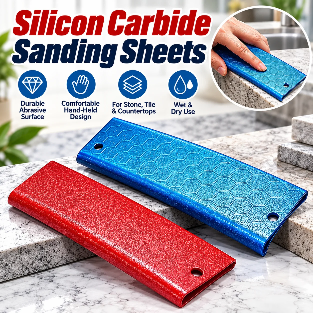 Arc-shaped Honeycomb Hand Polishing Pads—Suitable for Edge Beveling and Polishing of Marble, Porcelain Tiles, Etc.