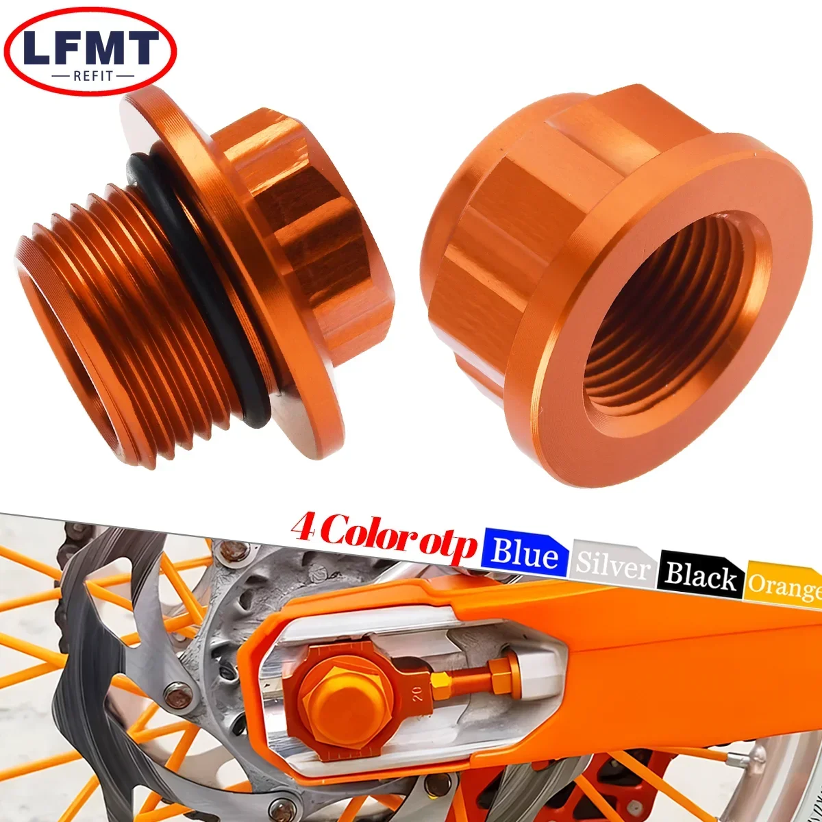 

Для KTM EXC EXCF SX SXF XC XCF XCFW TPI шесть дней мотоцикла, стопорная гайка переднего колеса, болт, задний регулятор цепи, ось, блок, ось колеса