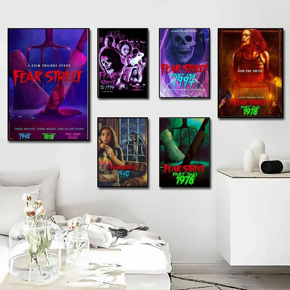 F-fear S-street Suspenseful Horror Movie Poster Wall Art Home Decor Room Decor Digital Painting Living Room Restaurant Kitchen