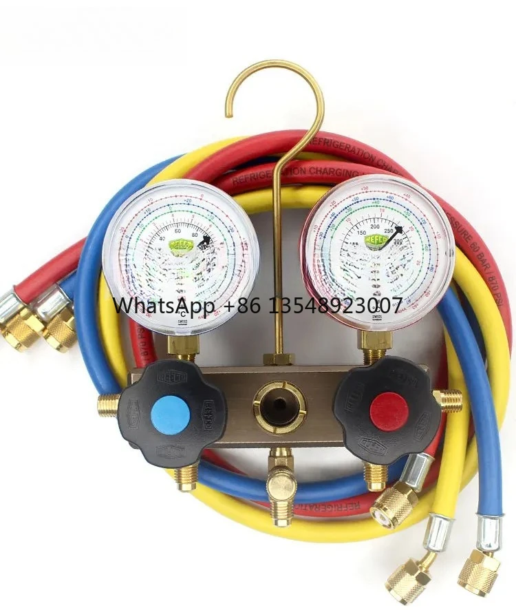 Double Head Composite Pressure Gauge for Measuring Refrigerant Pressure in Air Conditioning