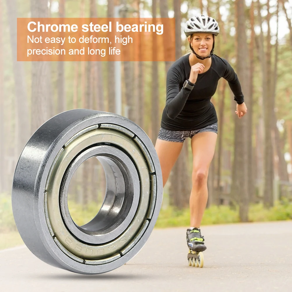 10pcs Strong Load Capacity Bearings High Precision Deep Groove Pulley Universal Wheel for Skating Shoes Office Equipment