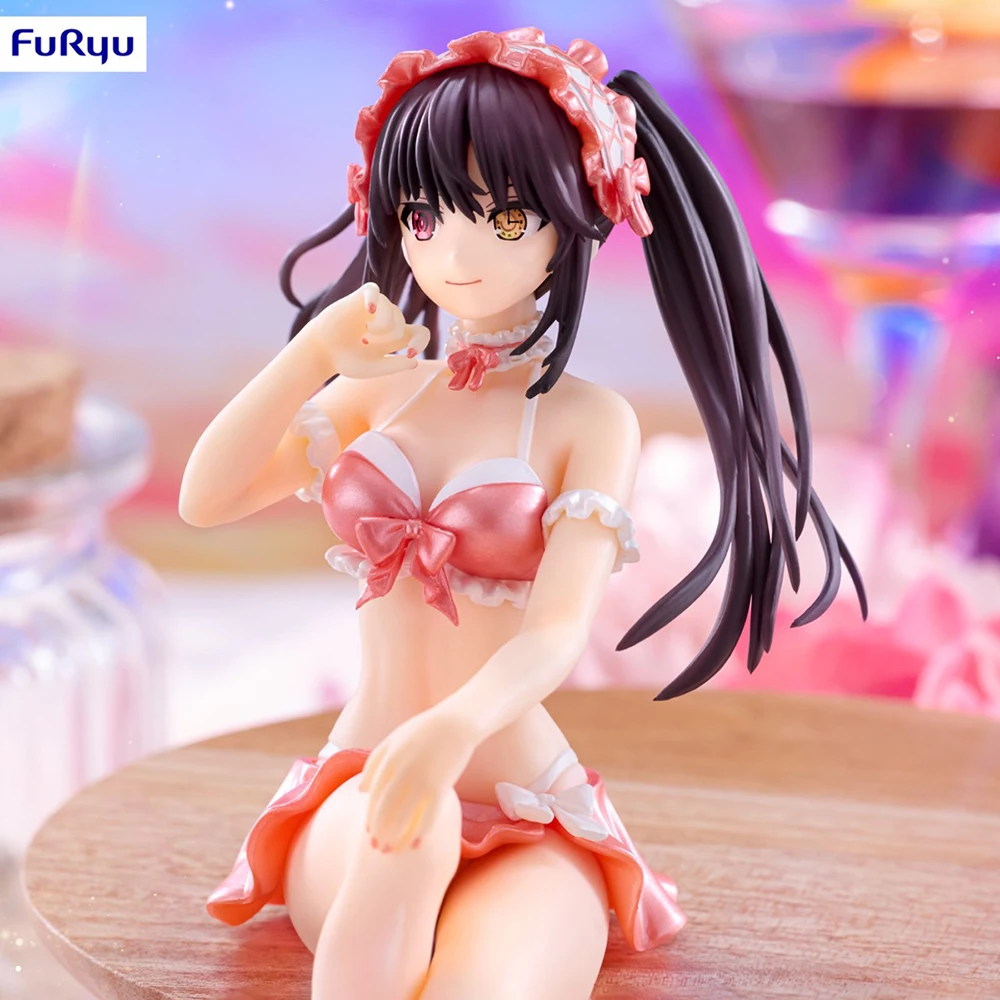 100% figura Original FuRyu Noodle Stopper Date A Live V Tokisaki Kurumi figura de Anime figura de acción Kit de modelismo regalo de cumpleaños