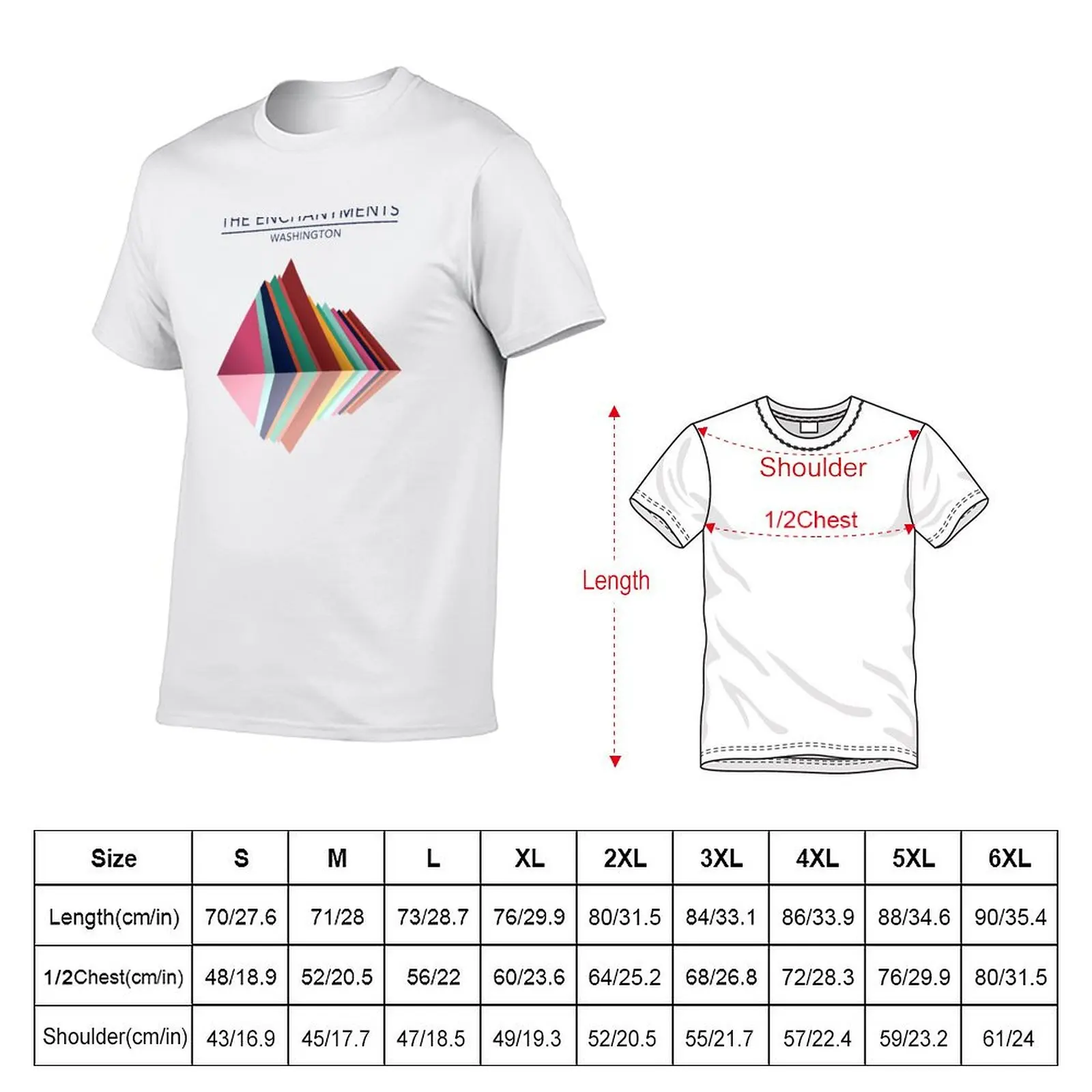 The Enchantments - Washington T-Shirt Christmas Casual Short Sleeve Top